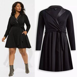 NWT Torrid Black Mini Tuxedo Dress 18